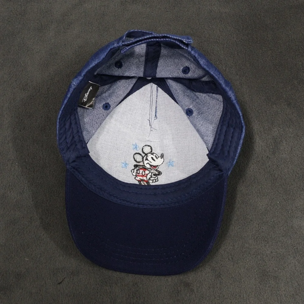 Vintage Disney Mickey Mouse Denim Baseball Cap Hat Child Kid Patriotic‎
